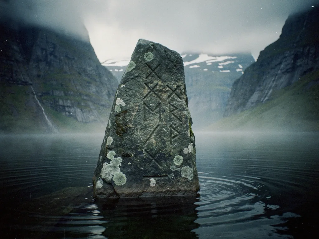 Nordische Fjordlandschaft bei Dämmerung